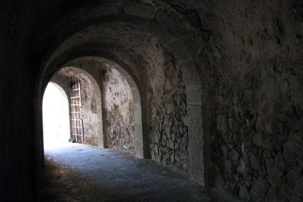 What to See on Spinalonga – historic stone passage inside the fortress