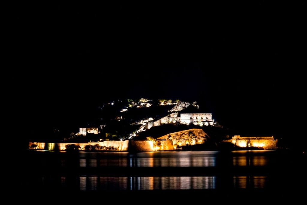 Epaminondas Remoundakis – Spinalonga island illuminated at night